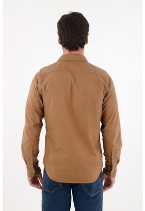 Tennis Camisa Clásica Manga Larga Crudo Para Hombre