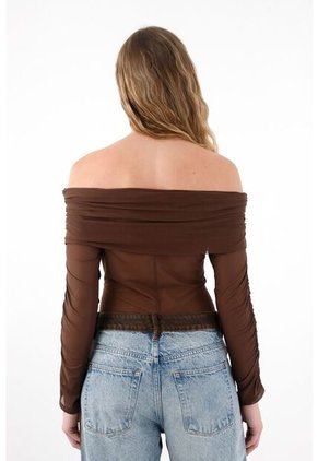 Tennis Camiseta Con Escote Bandeja Café Para Mujer