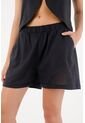 Tennis Short Con Pretina Elástica Negro Para Mujer de Tennis
