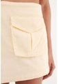 Falda Short Crudo De Apariencia Lino Para Mujer de Tennis