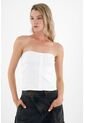Tennis Camiseta Strapless Blanca Para Mujer de Tennis
