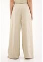 Pantalón Wide Leg En 100% Lino Café Para Mujer de Tennis