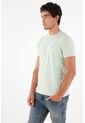 Tennis Camiseta Con Mini Raqueta Verde Con Caída Natural Para Hombre de Tennis
