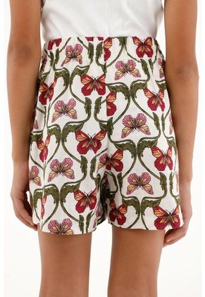 Bermuda Con Estampado De Mariposas Para Niña