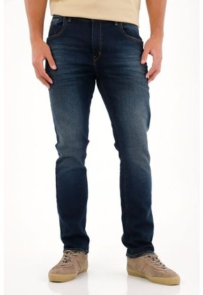 Tennis Jean Nudy Cinco Bolsillos Azul Oscuro Para Hombre