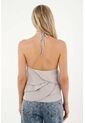 Tennis Camisa Con Boleros Y Detalles De Brillo Gris Para Mujer de Tennis