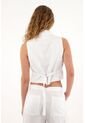 Tennis Chaleco Blanco En 100% Lino Para Mujer de Tennis