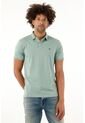 Tennis Polo Con Raqueta Bordada Verde Para Hombre de Tennis