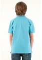 Polo Azul Manga Corta Para Niño de Tennis