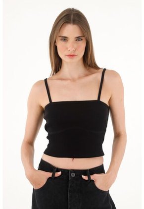 Tennis Camiseta En Rib Tipo Crop Para Mujer