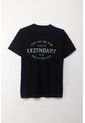 Tennis Camiseta Manga Corta Estampada Negra Para Hombre de Tennis