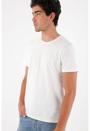 Tennis Camiseta Básica Con Raqueta Crudo Para Hombre