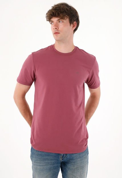 Camiseta Con Raqueta Estampada Roja Para Hombre