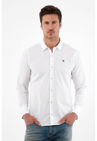 Tennis Camisa Blanca Manga Larga Para Hombre Tennis