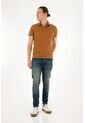 Tennis Polo Café Con Raqueta Bordada Para Hombre de Tennis