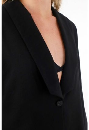 Tennis Abrigo Tipo Blazer Negro Para Mujer
