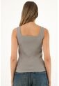 Camiseta Gris Con Recogido En Escote Para Mujer de Tennis