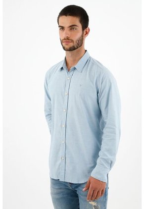 Camisa Clásica Gris Para Hombre