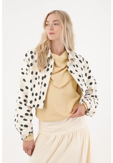 Tennis Chaqueta Oversized Estampada Para Mujer
