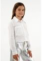 Camisa Blanca Manga Larga Para Niña de Tennis