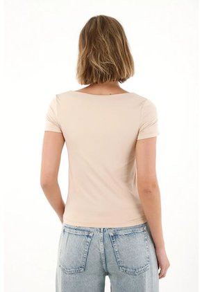 Tennis Camiseta Básica Manga Corta Blanca Para Mujer