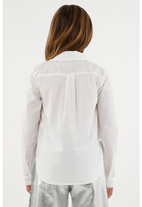 Camisa Blanca Manga Larga Para Niña