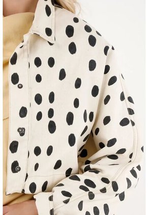 Tennis Chaqueta Oversized Estampada Para Mujer