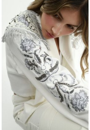 Chaqueta Crudo Tipo Torera Para Mujer