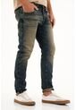 Jean Skinny Tiro Medio Azul Oscuro Para Hombre de Tennis