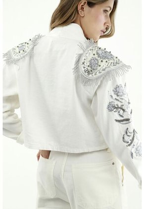 Chaqueta Crudo Tipo Torera Para Mujer