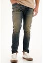 Jean Skinny Tiro Medio Azul Oscuro Para Hombre de Tennis