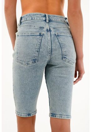 Tennis Bermuda Midi En Denim Para Mujer