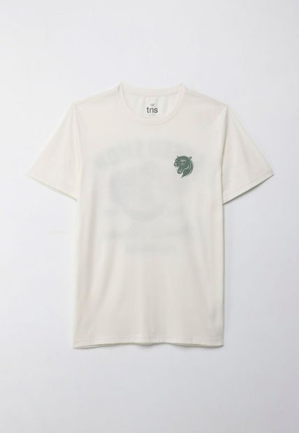 Camiseta Manga Corta Estampada Crudo Para Hombre