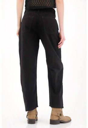 Tennis Jean Recto Tiro Bajo Negro Para Mujer