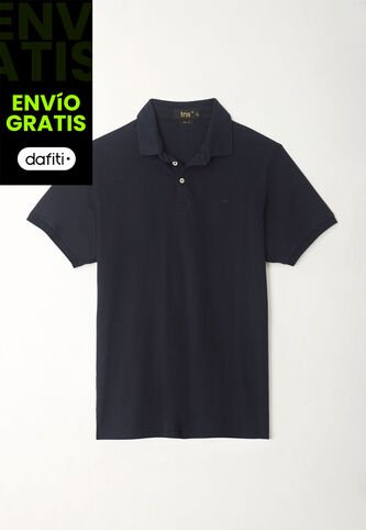 Tennis Polo Azul Cuello Tejido Para Hombre Tennis