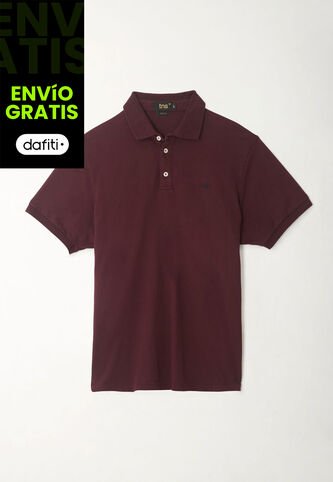 Polo Roja Cuello Tejido Para Hombre Tennis