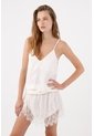 Tennis Top De Tiras Fit Relajado Con Escote En V En Viscosa Blanco Para Mujer de Tennis
