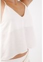 Tennis Top De Tiras Fit Relajado Con Escote En V En Viscosa Blanco Para Mujer de Tennis
