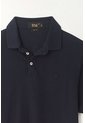 Tennis Polo Azul Slim Fit Cuello Tejido Para Hombre de Tennis