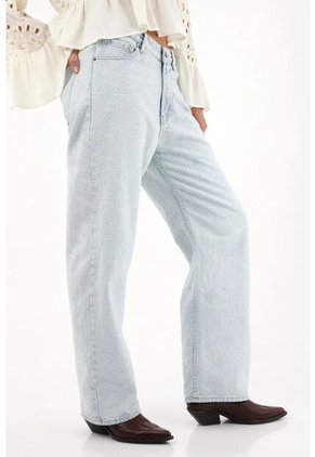 Tennis Jean Recto Con Efecto Desgaste Para Mujer