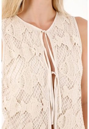 Tennis Chaleco Con Diseño Bordado De Peces Para Mujer