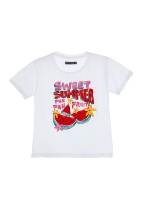 Camiseta Estampada Blanca Para Niña