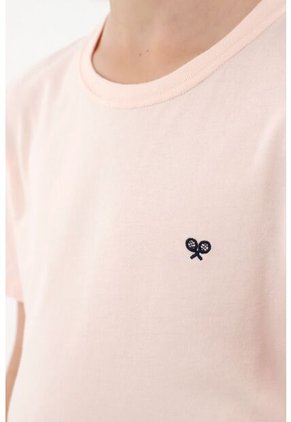 Camiseta Rosada Manga Corta Para Niño