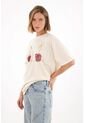 Tennis Camiseta Oversized Estampado Cerezas Crudo Para Mujer de Tennis