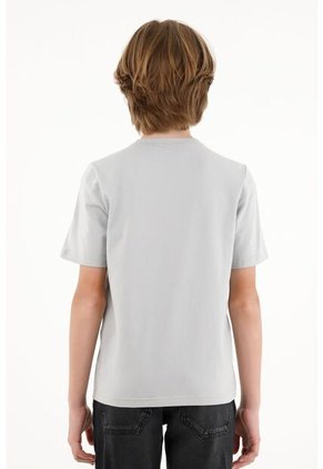 Camiseta Gris Manga Corta Para Niño