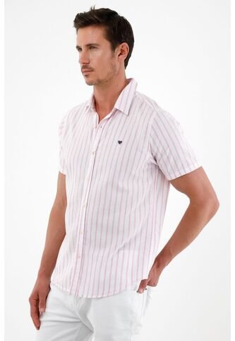 Tennis Camisa Rosada Manga Corta Para Hombre Tennis