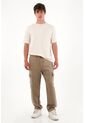 Tennis Pantalón En 100% Lino Bota Recta Café Para Hombre de Tennis
