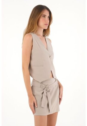 Tennis Falda Corta Con Cinturón Verde Para Mujer