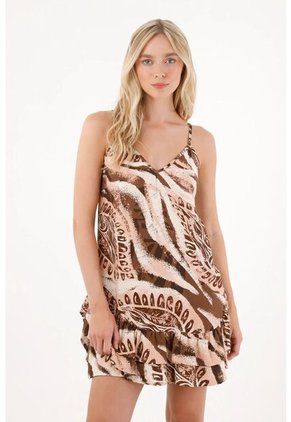 Tennis Vestido Corto Estampado Con Boleros Para Mujer