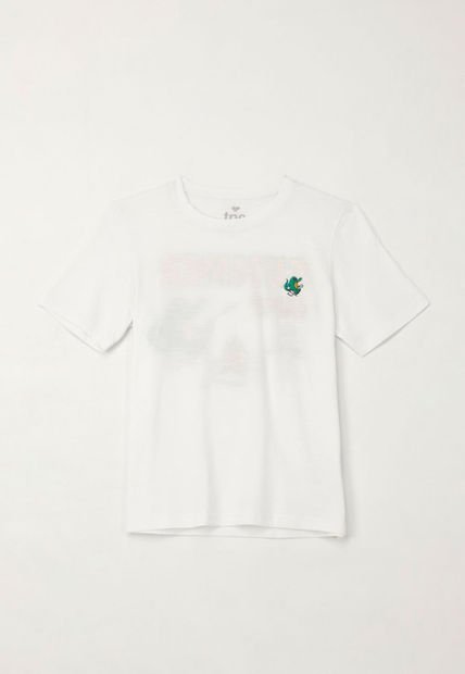 Camiseta Con Estampado Summer Camp Blanca Para Niño